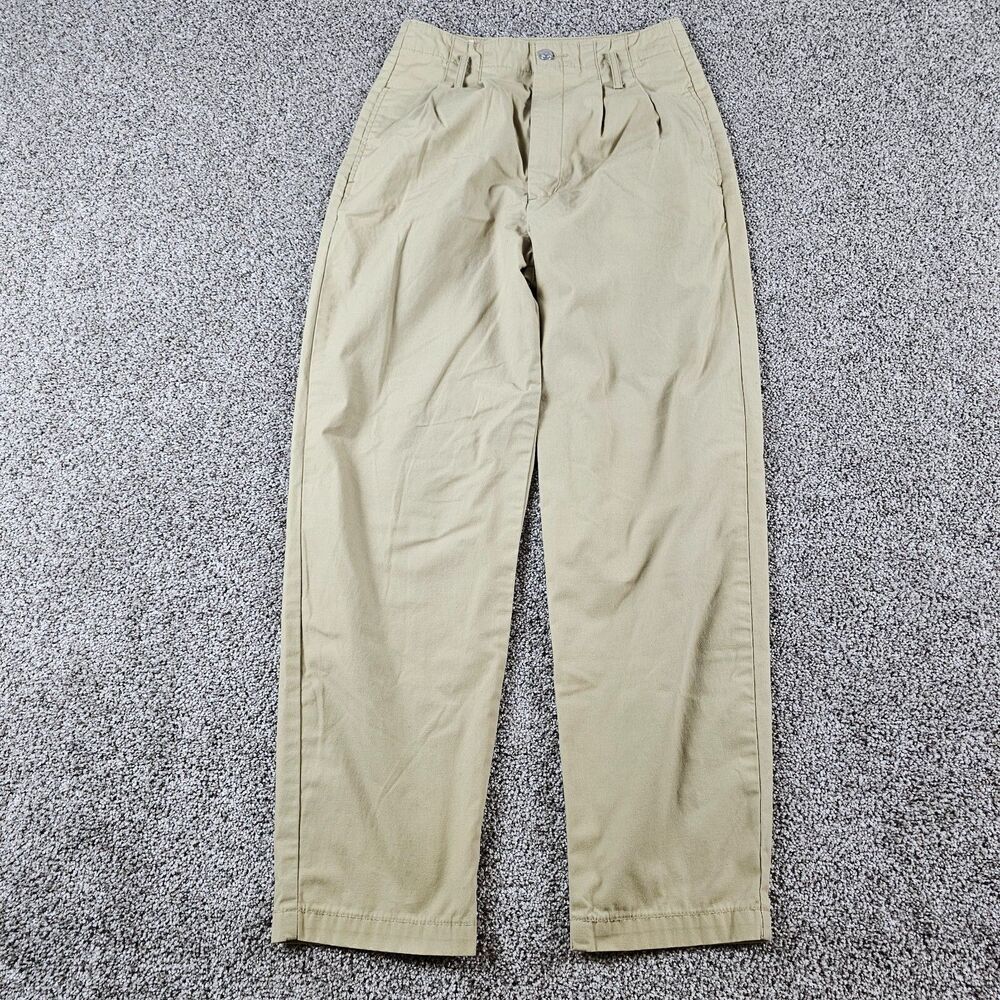 Levis Pants Womens 28x29 Khaki Pleated High Loose Taper Premium Casual Comfort